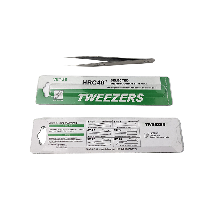 Hindi kinakalawang na bakal na tweezer
