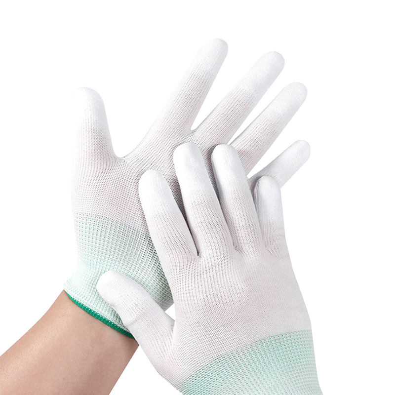 Nylon finger pu coated glove