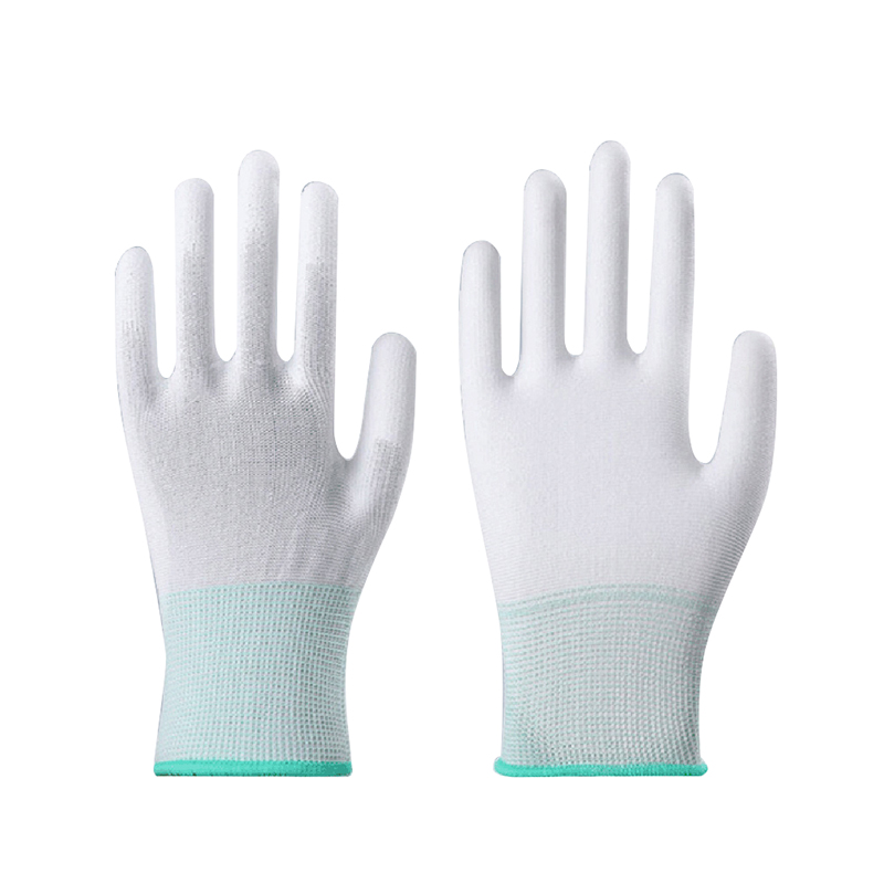 Nylon palm puated glove