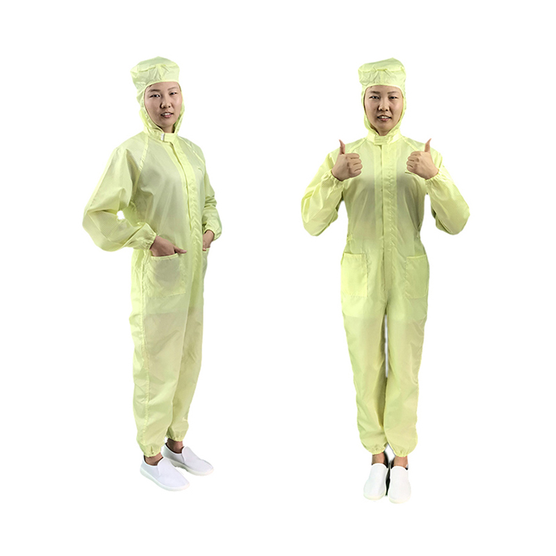 Anti static mid open hooded jumpsuit