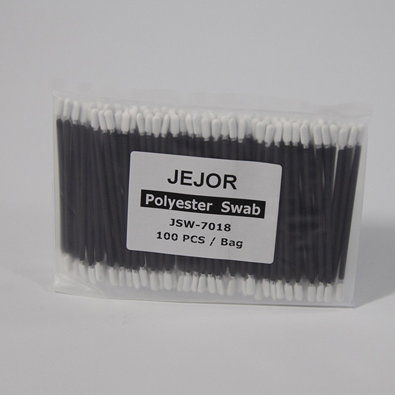 Knitted polyester tipped swab
