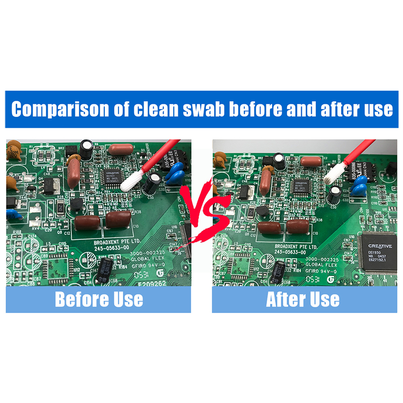 Knitted polyester tipped swab